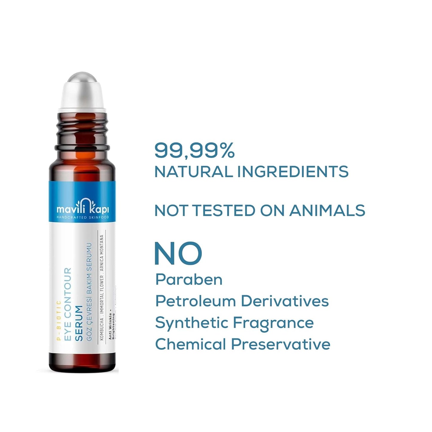 EYE CONTOUR SERUM - 99.99% Natural - Anti-Wrinkle - Reduce Dark Circles - Deep Moisturizing - 10ml