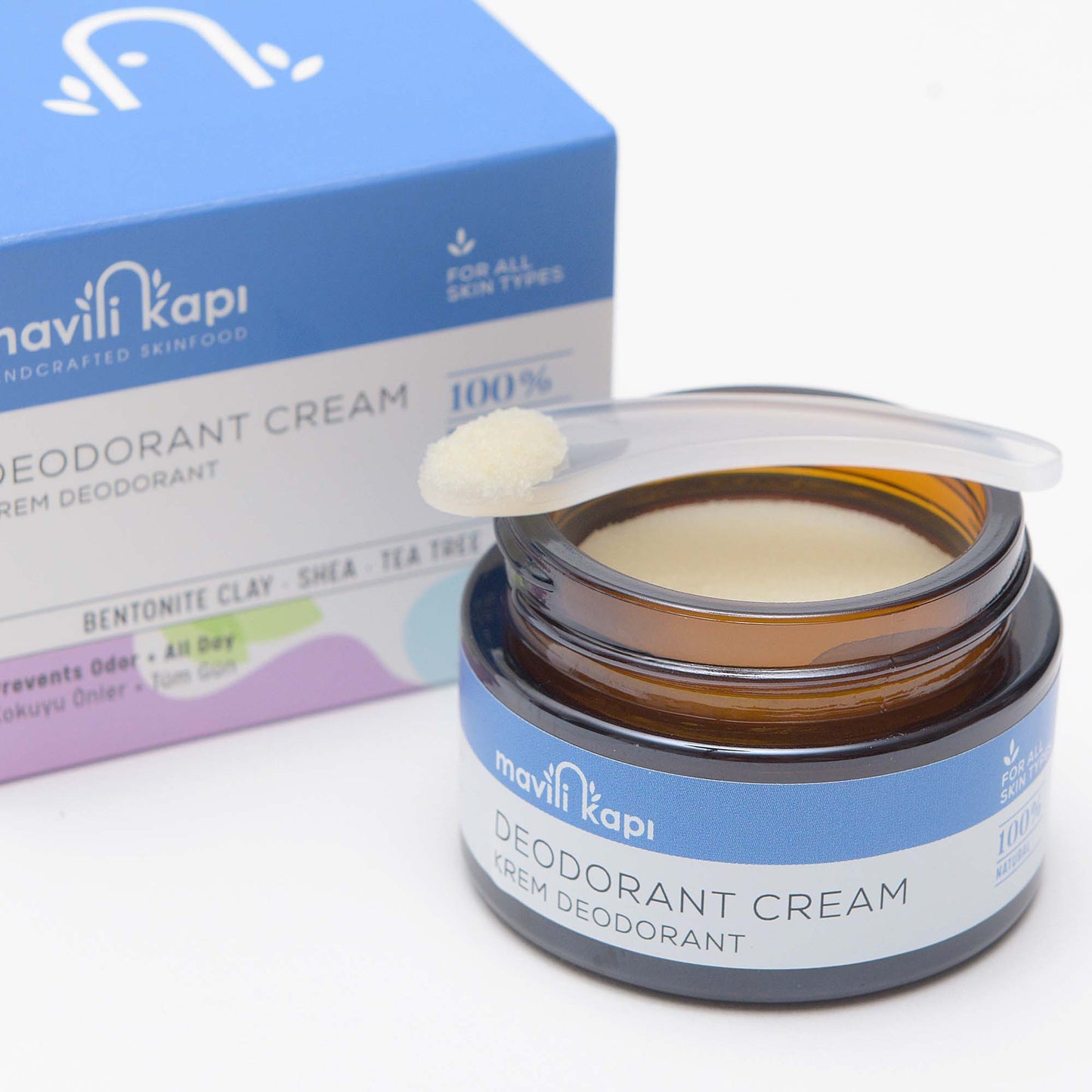 DEODORANT CREAM - 100% Natural - Prevents Odor All Day - Detox with Bentonite Clay - 30ml