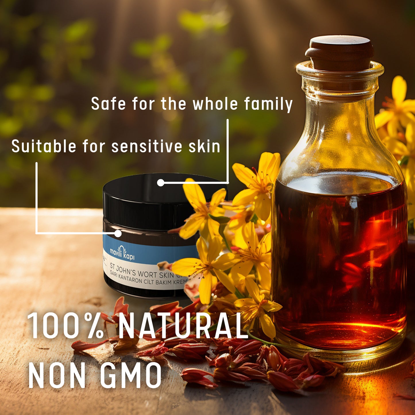 St John's Wort Skin Care Cream - INSTANT RELIEF - 100% Natural - Edible Ingredients - 30ml