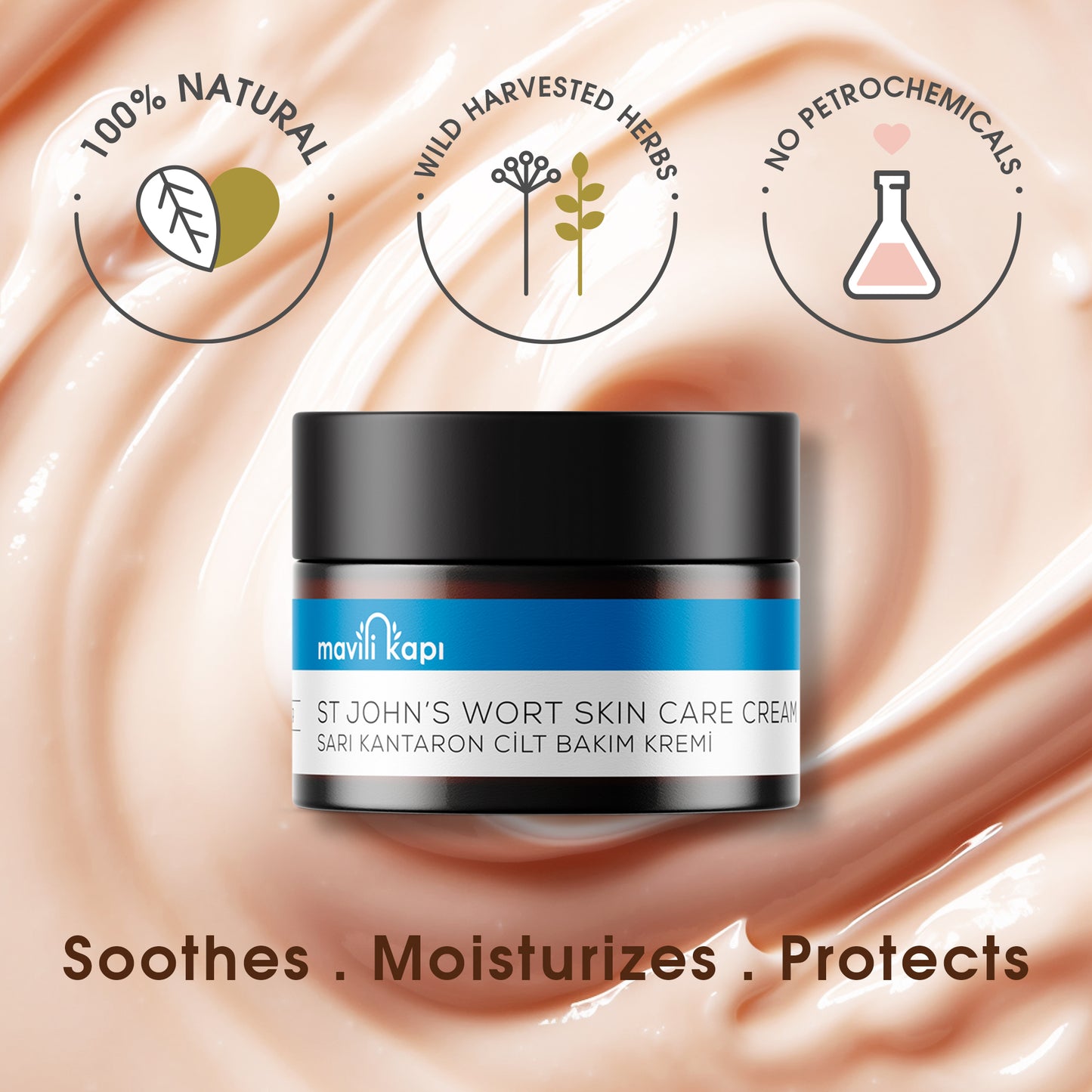 St John's Wort Skin Care Cream - INSTANT RELIEF - 100% Natural - Edible Ingredients - 30ml