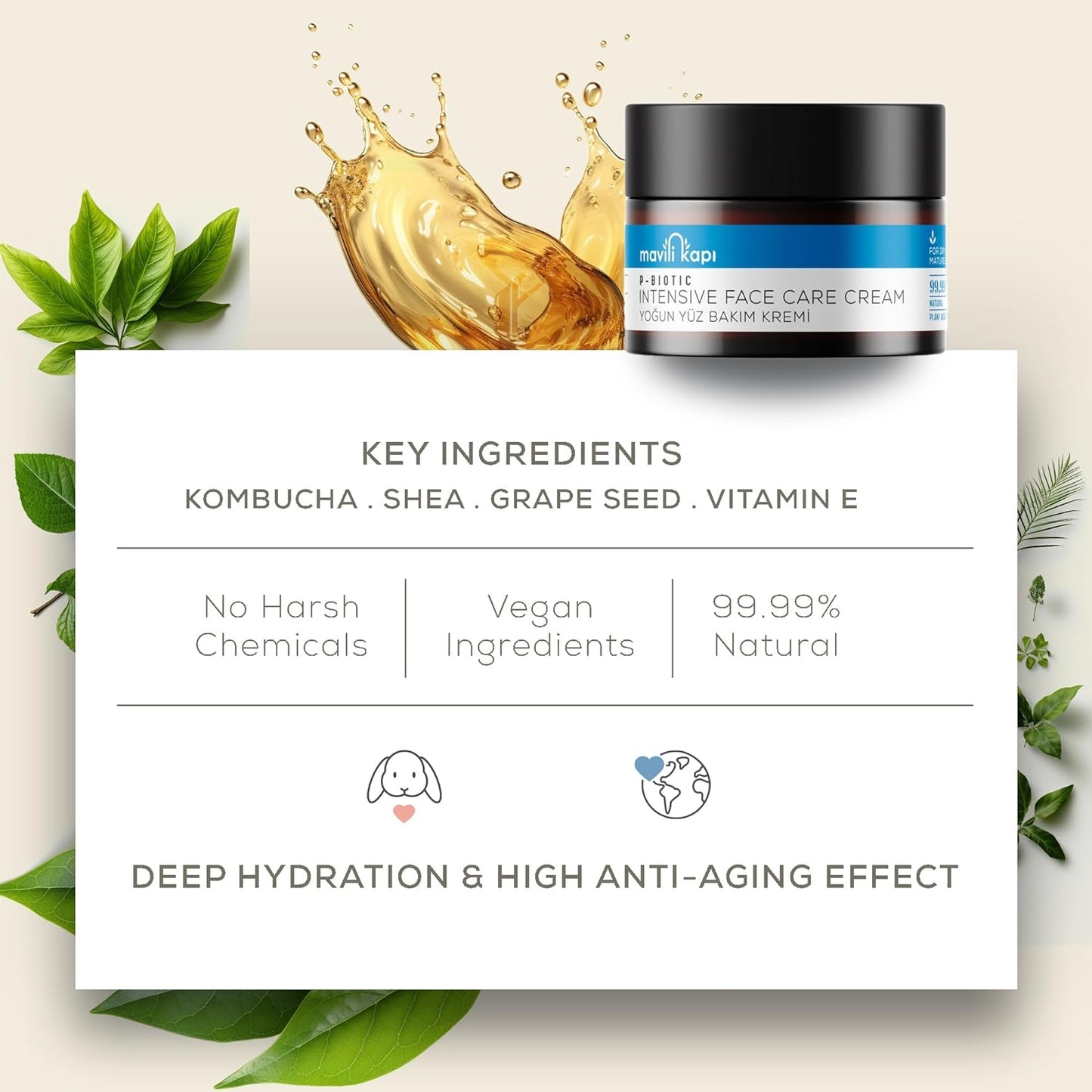 P-BIOTIC INTENSIVE FACIAL CARE CREAM with Probiotic and Anti-Aging Properties